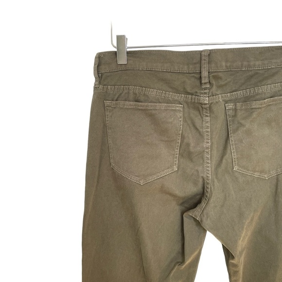 J. Crew Toothpick Olive Green Five Pocket Jeans Red/White Side Stripes Size 30 - Picture 6 of 12